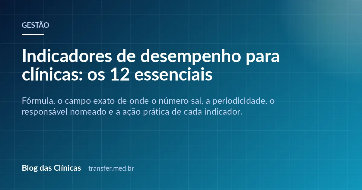 Indicadores de desempenho para clínicas: os 12 essenciais